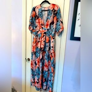 Flirty, floral, tropical dress